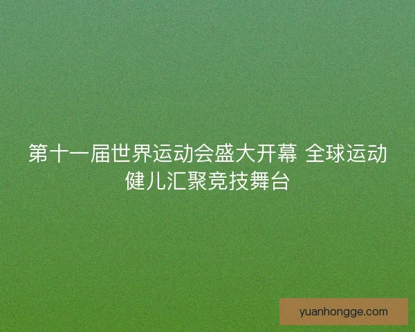 第十一届世界运动会盛大开幕 全球运动健儿汇聚竞技舞台